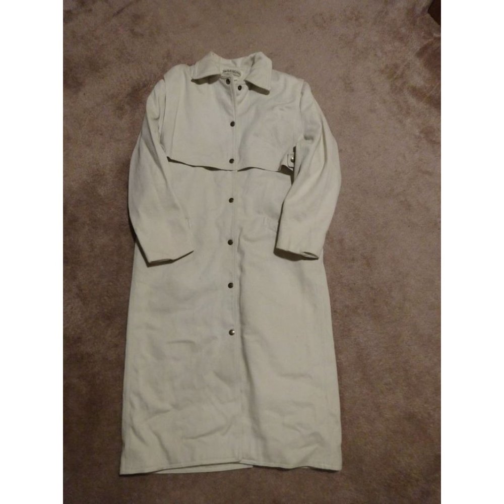 Vintage MOLESKINS of‎ AUSTRALIA Outback Cream Long DUSTER Coat Size Medium